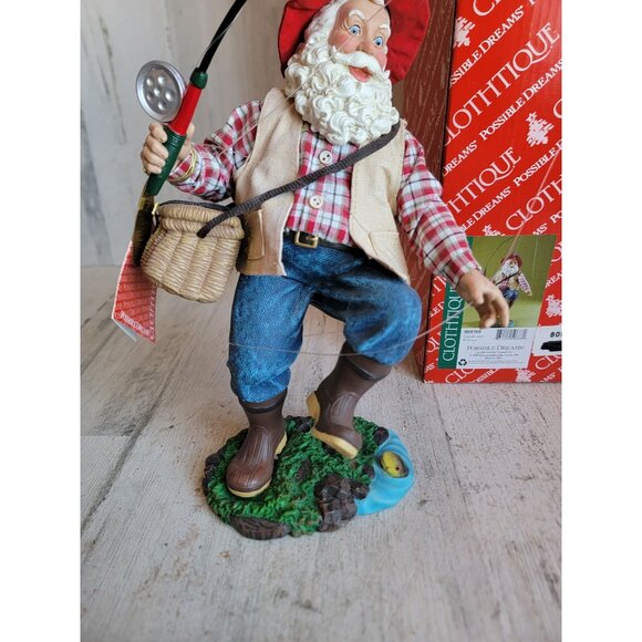 Clothtique catch release possible dream Santa Claus fishing fish Xmas - Picture 3 of 10